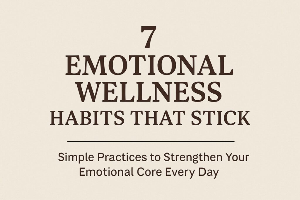 7 habits for emotional well-being